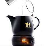 Thiru Teekanne mit Siebeinsatz - 1200ml - Handgefertigte Premium Teekanne Porzellan -...