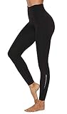 JOYSPELS Sporthose Damen, Sport Leggings Damen Laufhose Sportleggins, Schwarz S
