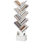 MAHANCRIS 142cm Bücherregal, Freistehendes Baumförmiges, Standregal 9 Ebenen,...