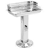QWORK® Säulengrill, Holzkohlegrill Edelstahl, für Camping, Strand, Garten
