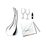 Riedel Dekanter Cornetto Single Fatto A Mano Bundle mit großem Mikrofaser-Poliertuch,...