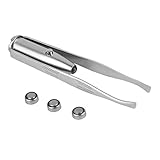 Fliyeong Praktisches LED-Licht Wimpern Augenbrauen Haarentfernung Edelstahl Make Up...