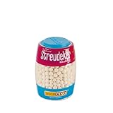 DECOCINO Essbare Perlen in Weiß (50g) – Streu-Dekor, Zucker-Streusel –...