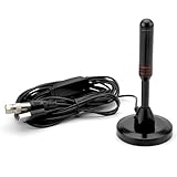 DVB-T2 Antenne - Digitale Zimmerantenne für Fernseher, Antenne mit Verstärker, 360 Grad...