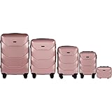 Wings Harschalen Koffer | Leicht Reisekoffer Trolley | Hard Shell Rollkoffer mit Schloss...