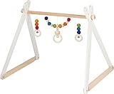 goki 65357 Baby-Fit Spielebogen Regenbogen aus Holz & Wollfilz, Greif- und Spieltrainer, 4...