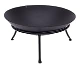 Feuerschale Ø 47 cm Feuerkorb Eisen Metall schwarz Schale Feuer Deko...
