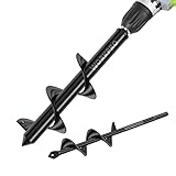 WORKPRO Gartenbohrer Erdbohrer für Bohrmaschine Garten Schnecken Spiralbohrer Schnurlos...
