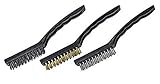 kwb Hand-Drahtbürsten Satz 3-teilig, 1x Messing-Drahtbürste (Grill-Bürste), 1x...