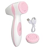 Gesichtsreinigungsbürste, elektrisch, wiederaufladbar, Silikonbürste, Tiefenreinigung,...