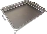 hochwertige massive Edelstahlpfanne, Grillpfanne, Edelstahl-Pfanne, ca. 60 x 45 cm, 60 mm...