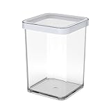 Rotho Loft quadratische Vorratsdose 1l mit Deckel und Dichtung, Kunststoff (SAN)...