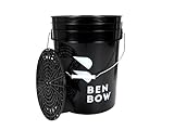 BENBOW Wascheimer 20 Liter Schwarz inkl. Schmutzsieb - Robust und langlebig, ideal für...