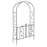 Rosenbogen mit Türe Toren Torbogen Gartentor Rankgitter Rankhilfe Pergola...
