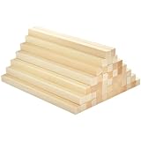 BUYGOO 50Pcs Holzstäbe Quadratisch Holzstäbchen zum Basteln,25x1x1cm Holzblock aus...