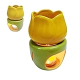 Wachsschmelzbrenner – schicker Kerzendiffusor in Blumenform, Keramik-Duftlampe,...