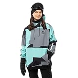 SIROKO - Skijacke für Damen W1-W Ushuaia - L - Türkis/Grau