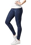 Urban Classics Damen Ladies Denim Jersey Leggings, Indigo, M