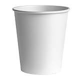 NANDEYIBI 200 Stk. Pappbecher weiß 200 ml - 8oz - Coffee to go | Einweg Kaffeebecher &...