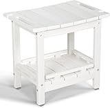 NALONE Duschhocker, HDPE Badhocker modern Design 2-Tier badezimmerhocker mit...