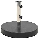 Robuster Schirmständer aus Granit, rund, 28,5 kg, für Terrasse, Garten, Strand, Markt,...