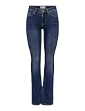 ONLY Damen Onlblush Mid flared Dnm Tai021 Noos Jeans, Dark Blue Denim, XL / 32L...