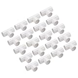 QUARKZMAN PVC Rohrverbinder T-förmige Kupplung Anschlussrohr Weiß 20 mm 3-Wege für...