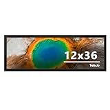 Veleclo 30,5 x 91,4 cm Bilderrahmen für Wanddisplay, 30,5 x 91,4 cm, schwarzer...