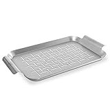 grillart® Premium Grillschale Edelstahl als Gemüsekorb, Fisch Grillkorb und...