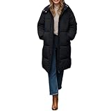 Generisch 80er jahre outfit damen Mantel Damen Lang Wintermantel Warm Einfarbig...