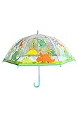 Yuhu.kids Regenschirm Kinder | Schirm | Stockschirm | Dinosaurier | Manuell | 73...