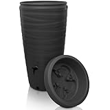 YourCasa Regentonne 240 Liter [Wave Design] Regenfass Frostsicher aus Kunststoff -...