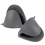 Qinsky Silicone Ofenhandschuh aus dickem Silikon,2 Pcs Silikon Ofenhandschuhe...