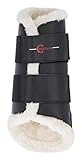 Kerbl 3210549 Dressurgamaschen Fleece vorne schwarz, L
