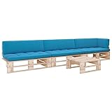 THOYTOUI 4-TLG. Paletten-Lounge-Set, Balkon möbel Set Garten möbel Gartenset Tisch und...