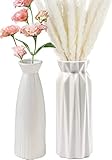 Vase Porzellan,Blumenvase,Ceramic Vase,Weiße Moderne Vase,Keramik Blumenvasen,KVase Für...