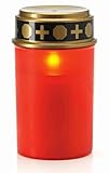 KELOPEST® LED Grablicht rot oder weiß mit Batterie und bis zu 6 Monaten Leuchtdauer -...