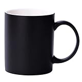 HOMEYES Black Novelty Kaffeebecher, 330 ml, Keramiktasse (C, Schwarz)