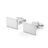 Longsing Herren Manschettenknöpfe Manschettenknöpfe aus Edelstahl Paar Silber...