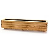 HolzFee Pflanzkasten Akzent 120 Kiefer hell geölt 118 x 25 x 25 cm Holz...