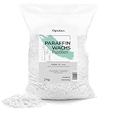 Oputec 8 KG Paraffinwachs Pastillen für Kerzen: Weißes Kerzenwachs - Kerzen selber...