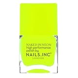 Nails Inc - SUNLIGHT SQUARE Neon Nagellack - Pastell-Neon Gelb - Langanhaltende Formel &...