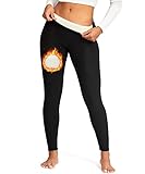 RIOJOY Thermoleggins für Damen Gefütterte Leggings Mit Teddy Fleece Winter Warme...