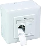 BIGtec Netzwerkdose CAT6a LAN Dose universal Aufputzdose Unterputzdose Kabelkanal für...