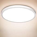 Deckenlampe LED Deckenleuchte Flach 18W - Weiß 4000K 1600LM IP44 Modern Ultra Dünn LED...