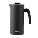 Tiken 1L French Press Edelstahl Double-Wall Vakuum Thermo Kaffeebereite...