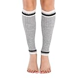 1 Paar 40 cm Damen Stulpen Lange Gestrickt Beinwärmer,Stricken Legwarmers Frauen...