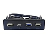 oueyfer 3 5' HUB Splitter Floppy Bay 3 5mm Kopfhörer Erweiterung Front Panel Rack Für...