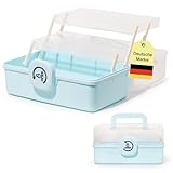 SYLANDO 27,5 cm Aufbewahrungsbox mit fächern, Sortierboxen, Nähkasten, Bastelkoffer...