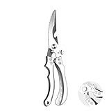 Fsahiuf Geflügelschere,Küchenschere, Schere Küche,Kitchen Scissors（Silber)
